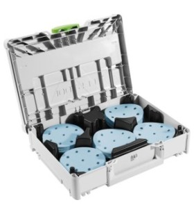 Festool - Systainer³ d'abrasifs SYS-STF D125 GR-Set Granat