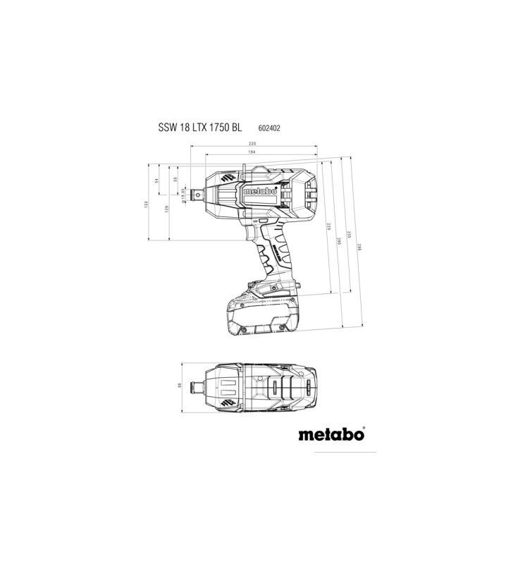 Kopie van Metabo - Visseuse à choc SSW 18 LTX 400 BL