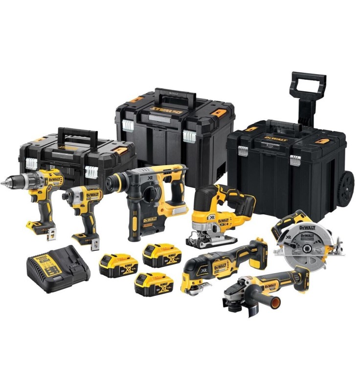 DEWALT - Set avantageux XR Brushless 18V 7 pcs en trolley TSTAK 3x5.0Ah DCK755P3T-QW
