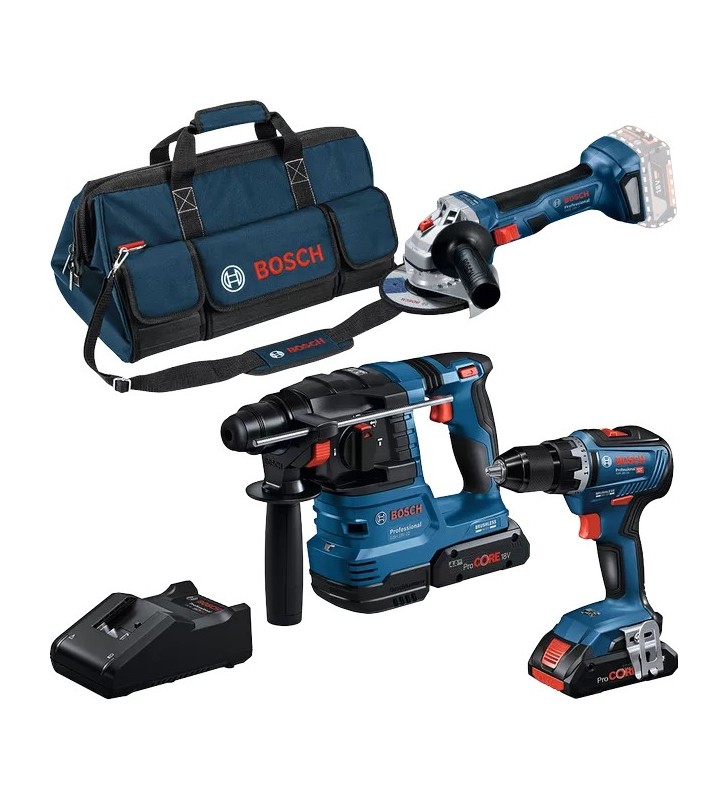 BOSCH - Toolkit sans fil 3 Toolkit 18V (GSR+GWS+GBH) Bag - 0615A50035