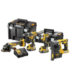DEWALT - Set 4 machines (DCD796 + DCF887 + DCG405 + DC273) DCK422P3T-QW