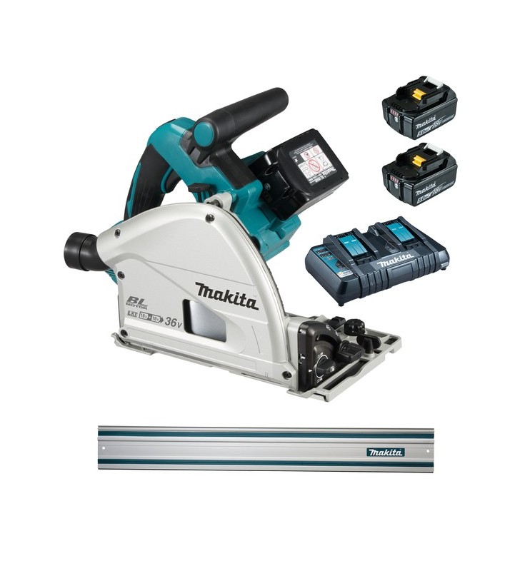 Makita - DSP600PT2J1 - Scie plongeante 165mm 2x18V
