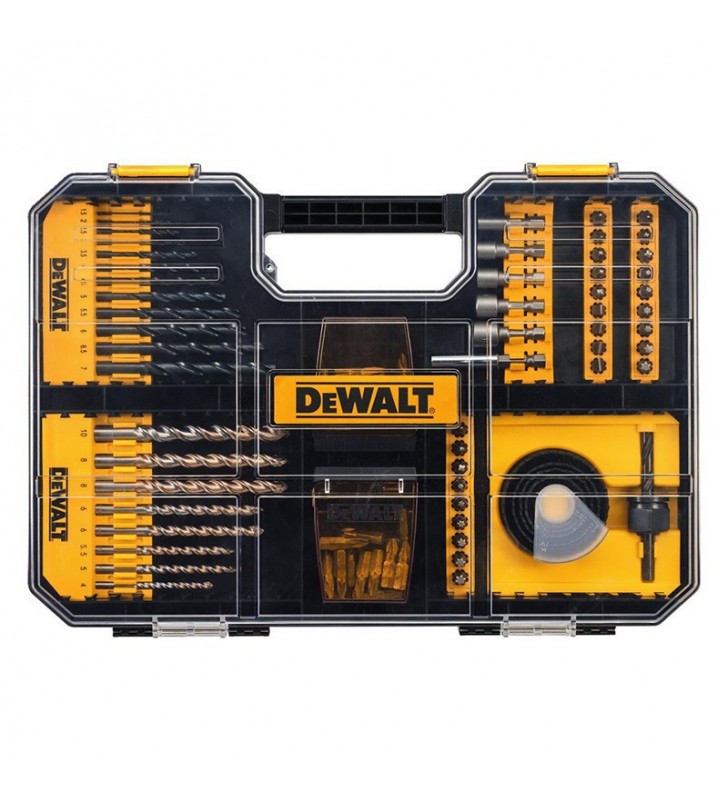 Coffret d'embouts de vissage empillable et clipsable DEWALT DT71569-QZ compatible T-Stak avec 100 accessoires