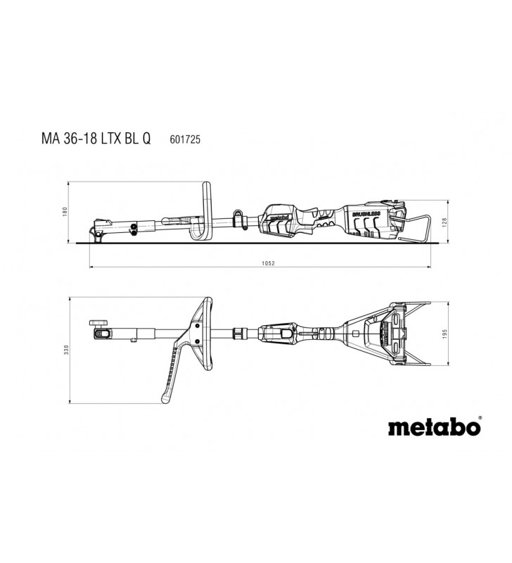 Metabo - MA 36-18 LTX BL Q multifonctions jardin 18V
