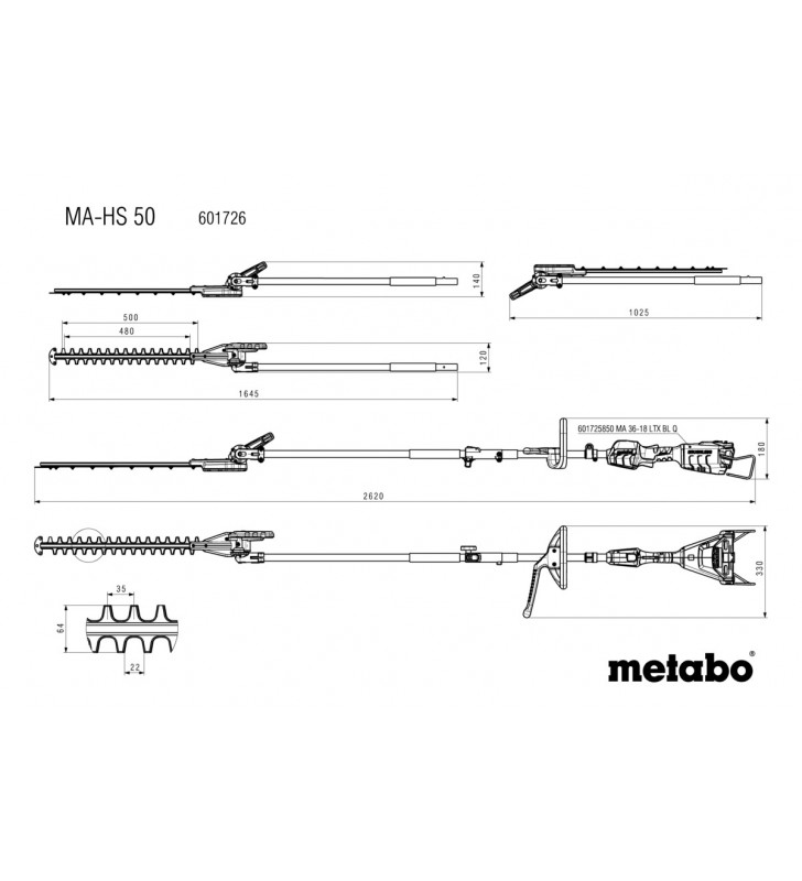 copy of Metabo - MA 36-18 LTX BL Q multifonctions jardin 18V