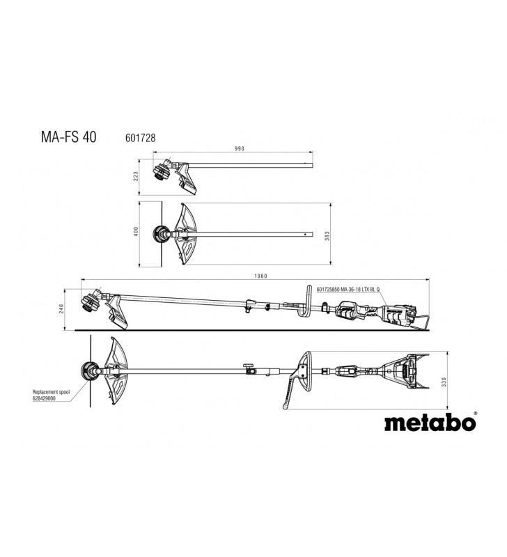 copy of Metabo - MA 36-18 LTX BL Q multifonctions jardin 18V