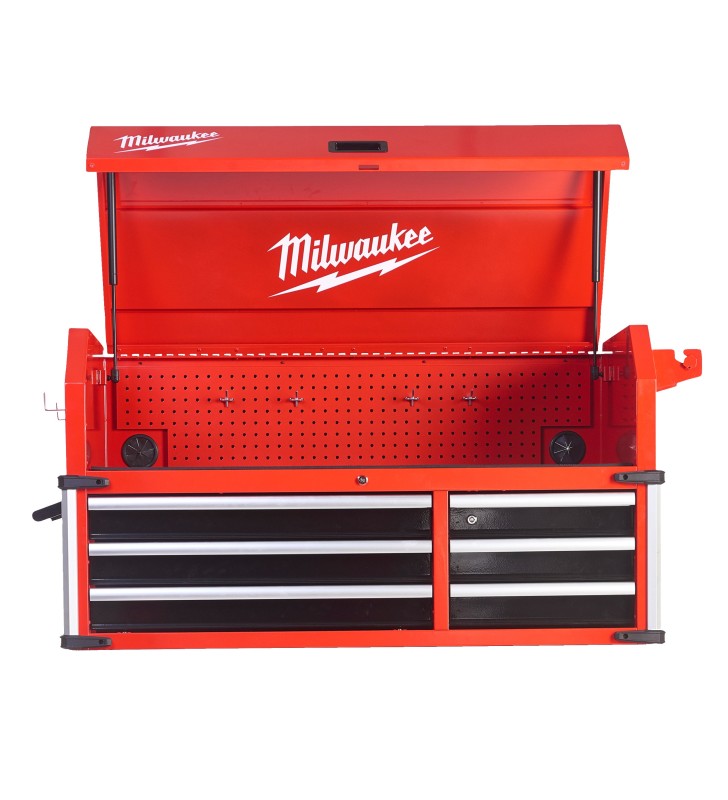 Milwaukee - 4932478854 - Coffre de rangement supérieur en acier à 6 tiroirs de grande capacité 46″ / 117 cm