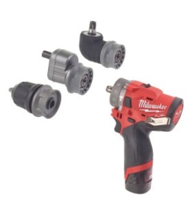 Milwaukee - 4933464138 - M12 FUEL™ Perceuse à percussion 6 en 1 avec mandrins amovibles