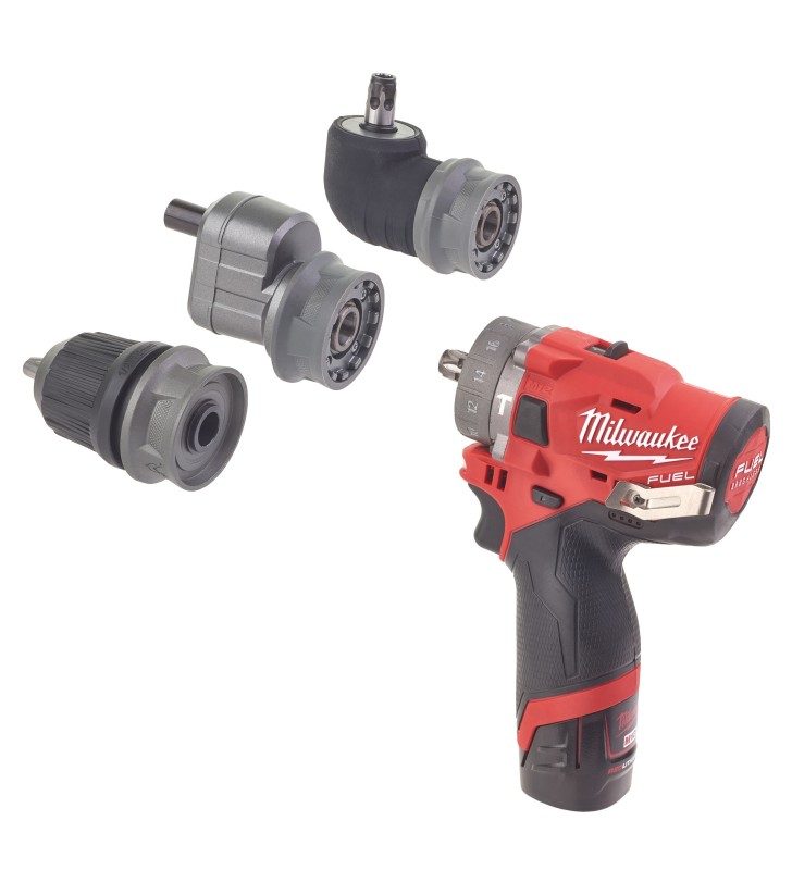 Milwaukee - 4933464138 - M12 FUEL™ Perceuse à percussion 6 en 1 avec mandrins amovibles