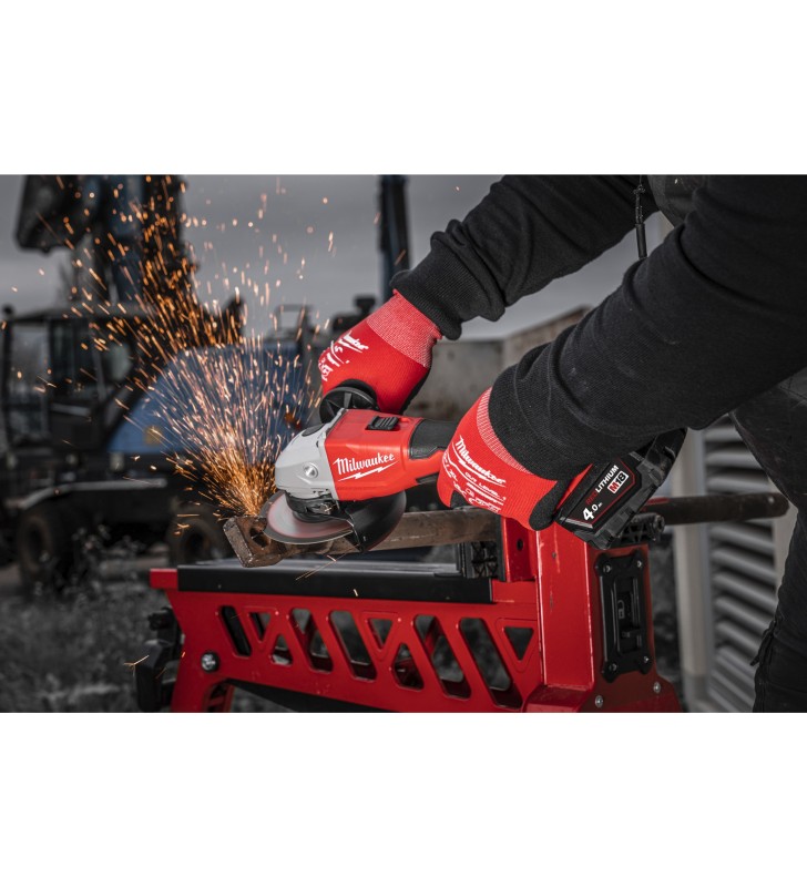 Milwaukee - 4933492644 - M18 Brushless Meuleuse d'angle avec interrupteur coulissant 125  mm