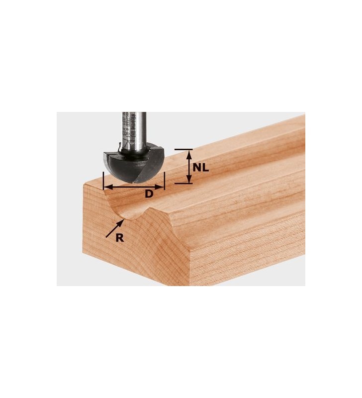 Festool - Fraise à gorge creuse HW S8 R4