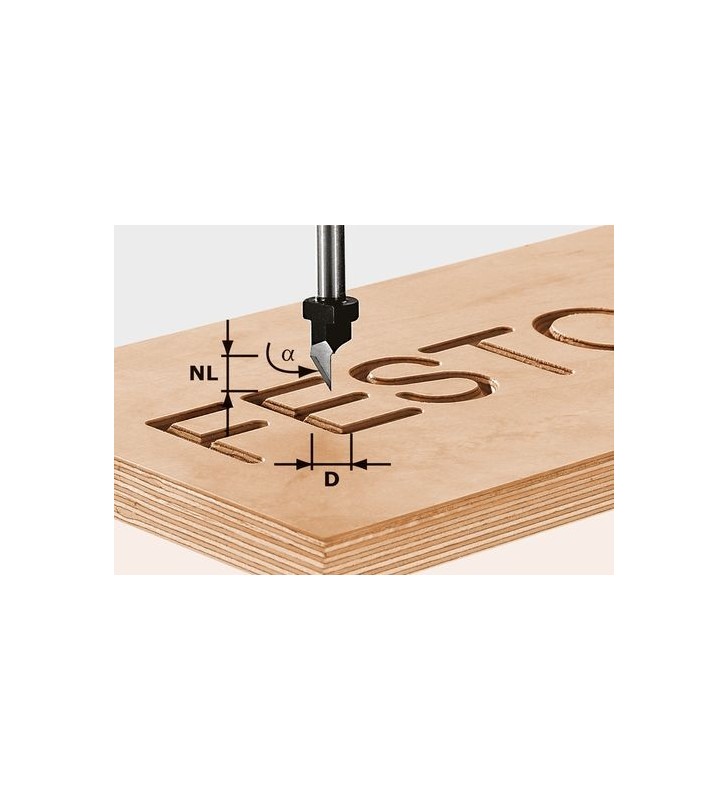 Festool - Fraise à graver HS S8 D11/60°