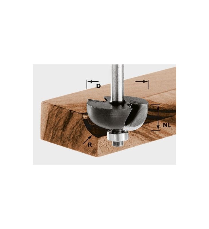 Festool - Fraise à gorge creuse HW S8 D28,7/R8 KL