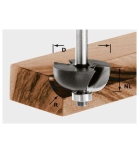Festool - Fraise à gorge creuse HW S8 D31,7/R9,5 KL