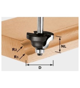 Festool - Fraise double moulure HW S8 D31,7/R4/R4