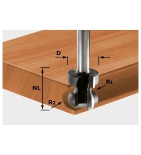 Festool - Fraise pour poignée moulurée HW S8 D22/16/R2,5+6