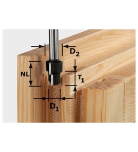 Festool - Fraise étagée HW D20,3/12,3/9,3 S12