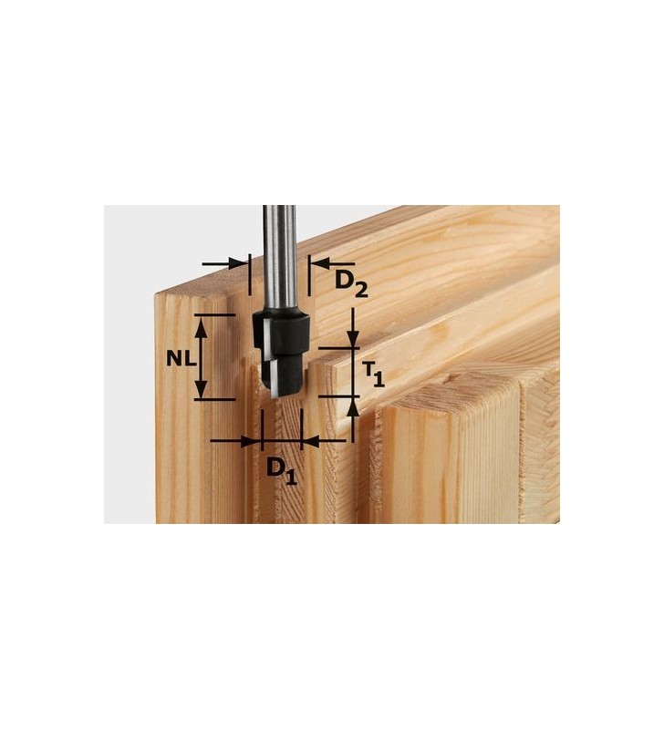 Festool - Fraise étagée HW D20,3/12,3/9,3 S12