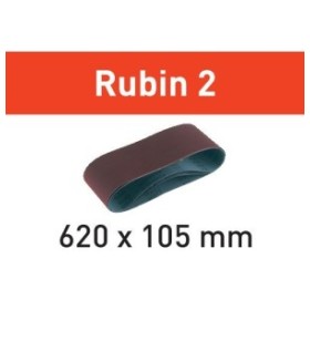 Festool - Bandes abrasives L620X105-P80 RU2/10 Rubin 2