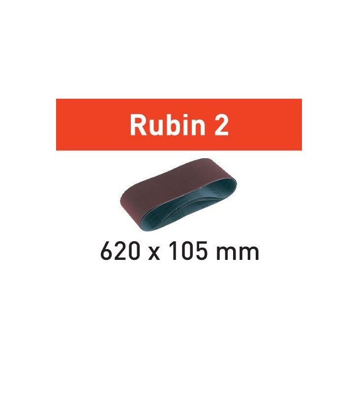 Festool - Bandes abrasives L620X105-P100 RU2/10 Rubin 2