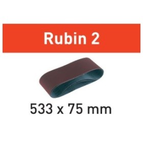Festool - Bandes abrasives L533X 75-P80 RU2/10 Rubin 2