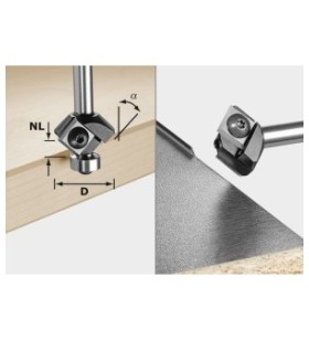 Festool - Plaquettes réversibles pour fraise à chanfreiner S8 HW 45° D27 12x12 KL